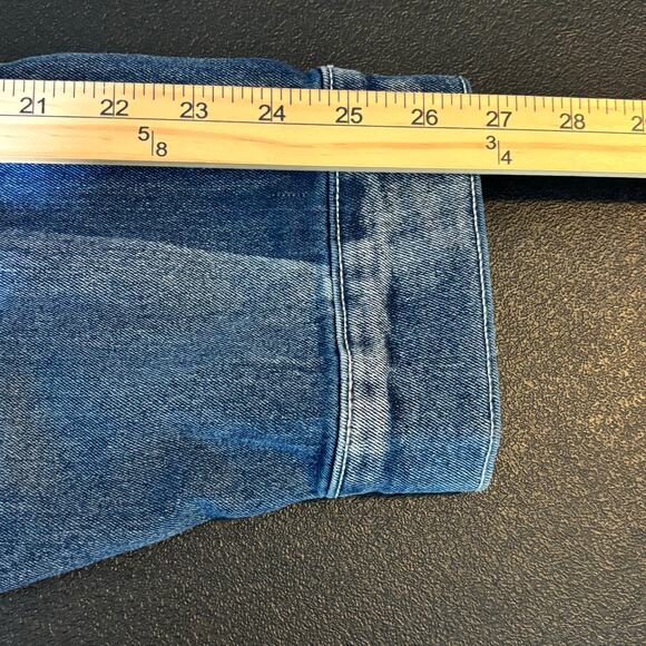 Born Fly Men's 3XL Embroidered Patchwork Aviator Heavy Long Sleeve Denim Jacket - Picture 8 of 10